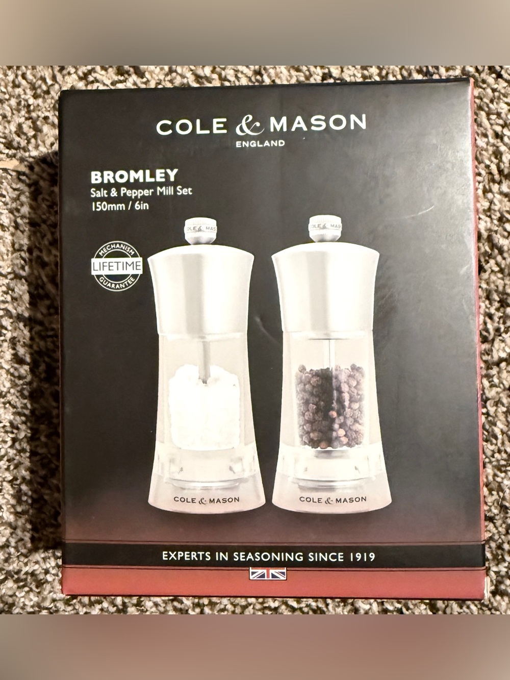 Cole & Mason Bromley Salt & Pepper Mill Gift Set, 6"
